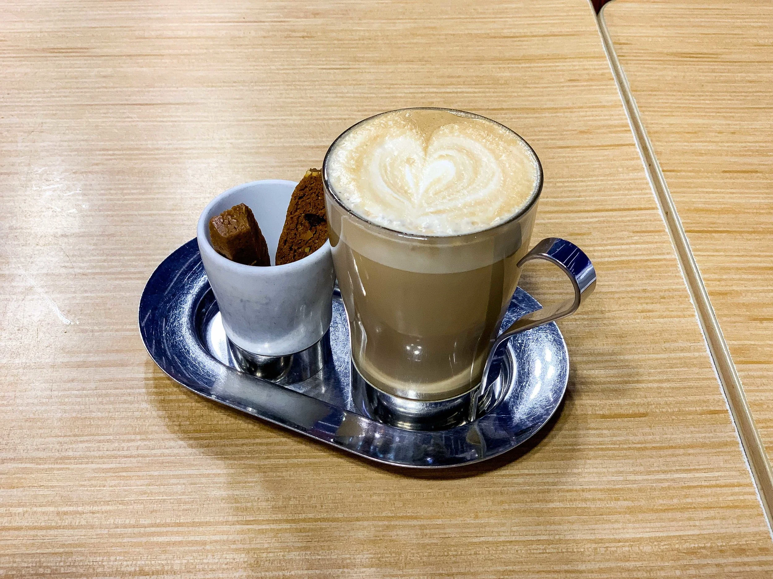 Coffee in Shanghai after passing customs