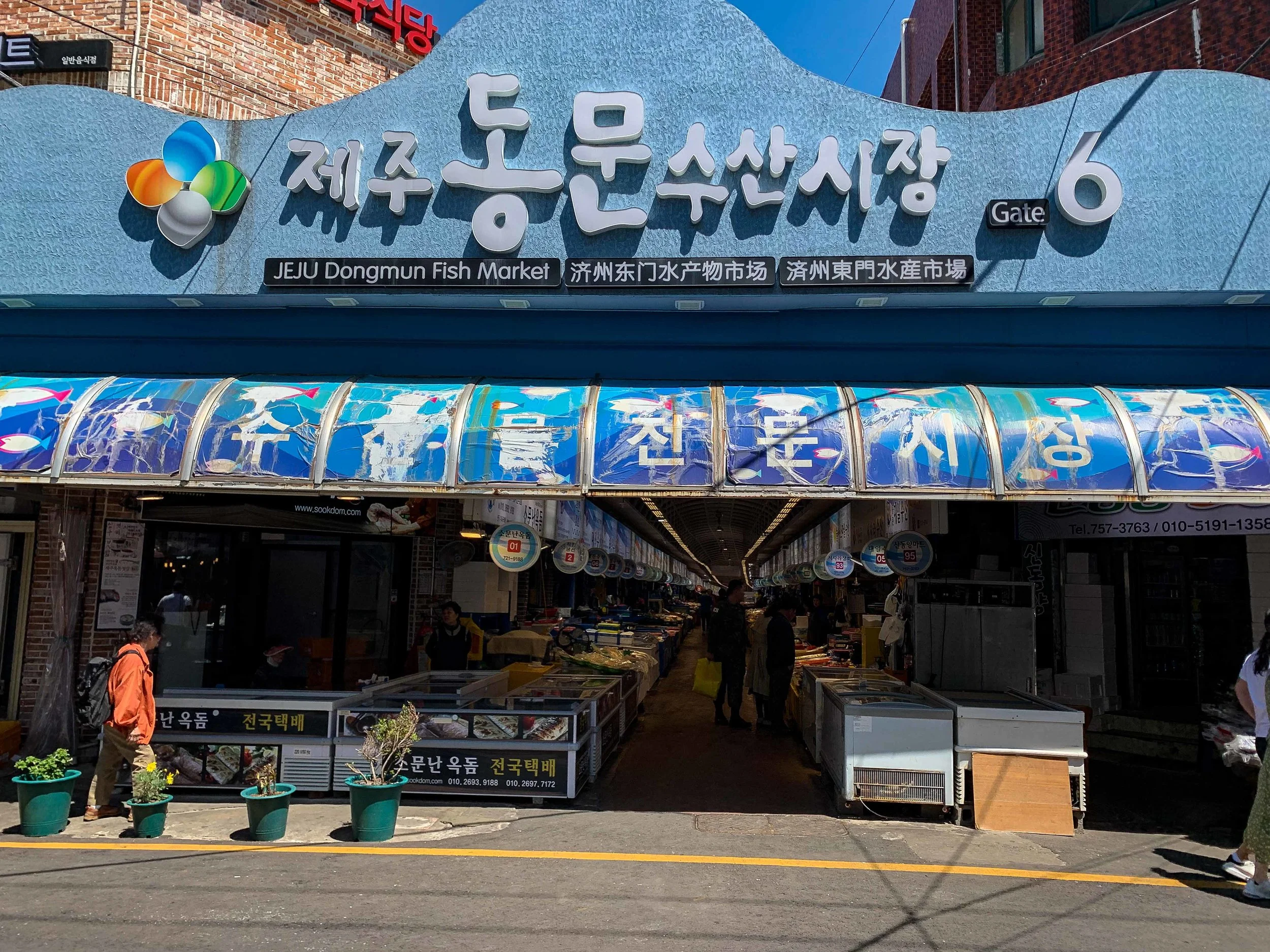 At the local markets, fish and fruit markets