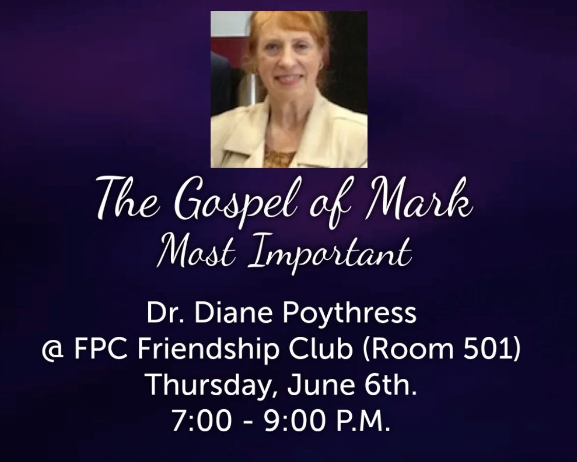 Dr. Diane Poythress - Friendship Club Guest Speaker