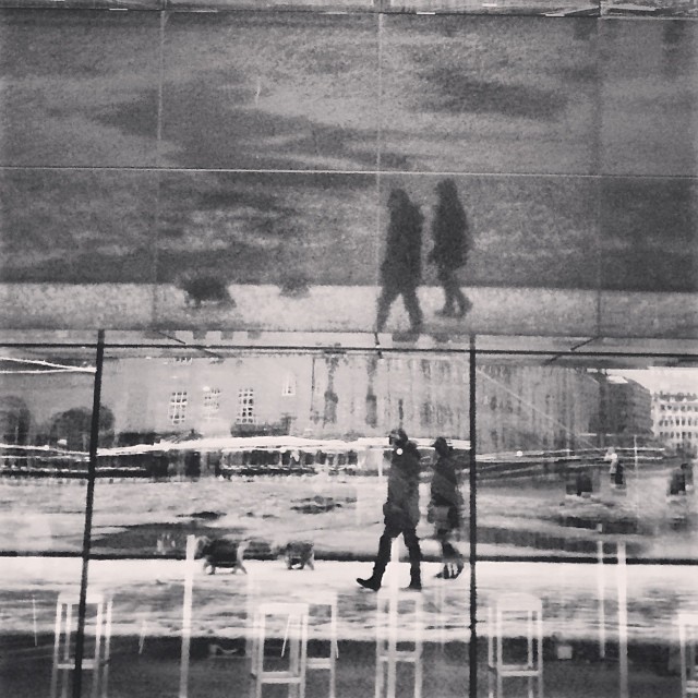 Doubling up at the #blackdiamond #copenhagen #reflection #blackandwhite #insta_bwgramers