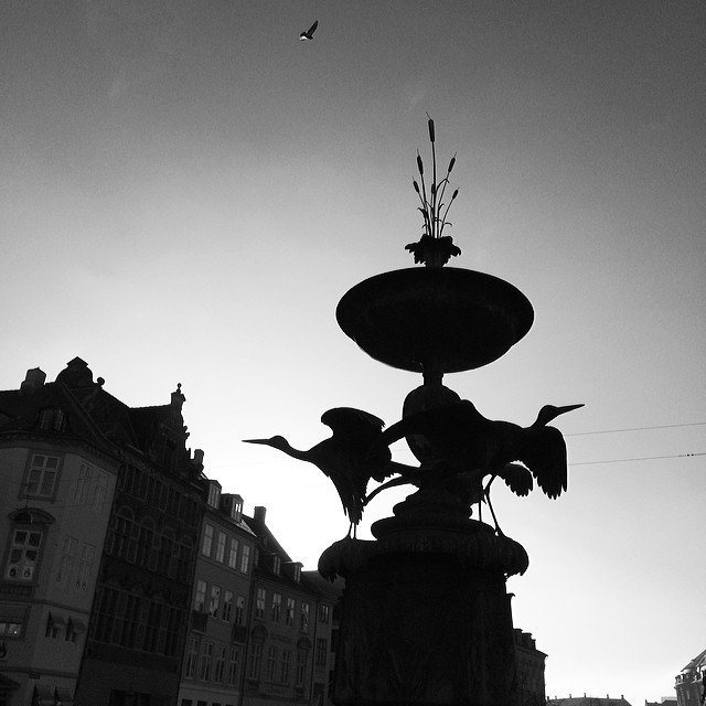 I just can't stop myself from photographing this #fountain - #touristfodder #copenhagen #insta_bwgramers #blackandwhite