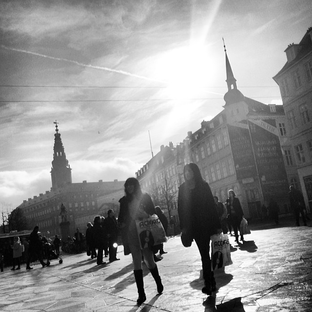 #copenhagen #spires and #shoppers - #insta_bwgramers #blackandwhite