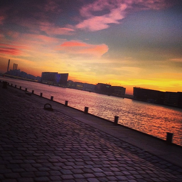 This was the view on my evening #run tonight - #copenhagen #docks #vista #sunset