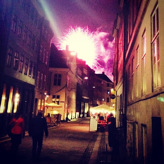 #tivoli opening #fireworks light up #kompagnistræde #copenhagen