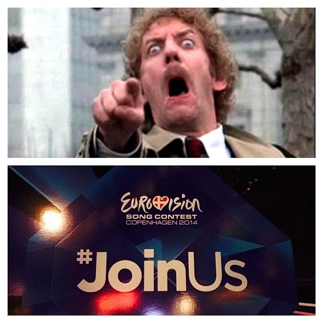 Well it's #Eurovision in #copenhagen this week - and this is how this years branding makes me feel