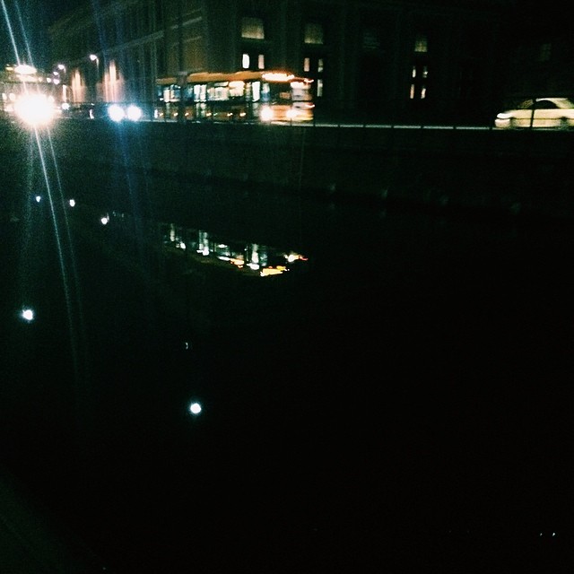 #vscocam #bus passing #torvaldsensmuseum #copenhagen - #canal #reflections