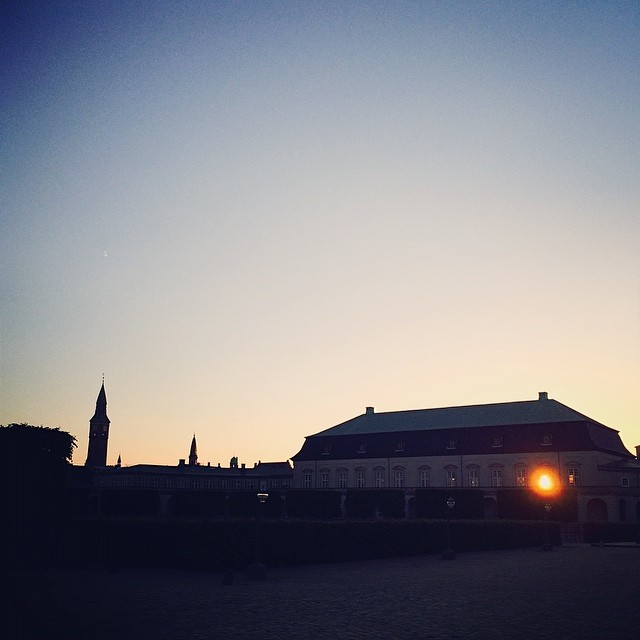 The #sunset peaking through the #royalstables #christiansborg #copenhagen