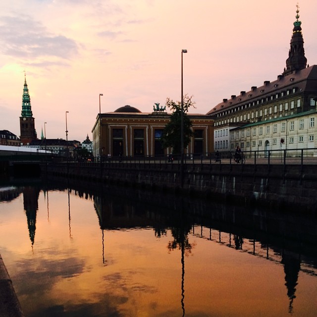 #thorvaldsensmuseum and the #canal #copenhagen - #reflections #summer #sunset