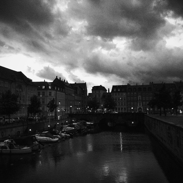 after the sunset the #storm blows in over #copenhagen #clouds #blackandwhite #drama #vscocam