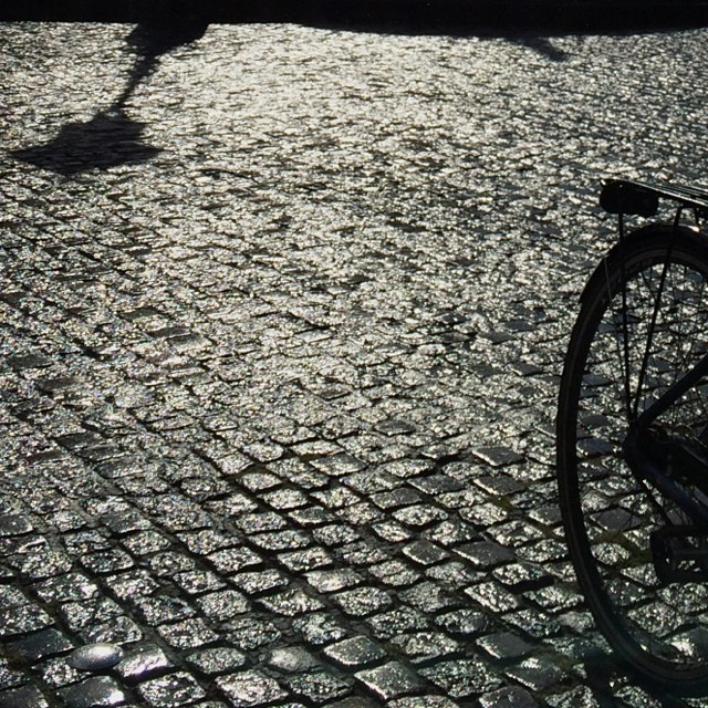 #wet #cobbles in #nytorv #copenhagen #blackandwhite #rain #sunshine #vscocam