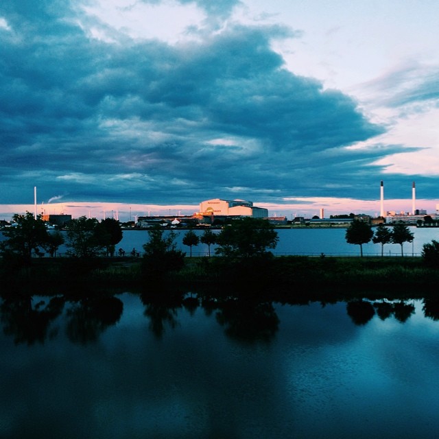 #copenhagen #docks #sunset and 'picturesque' power station #vscocam