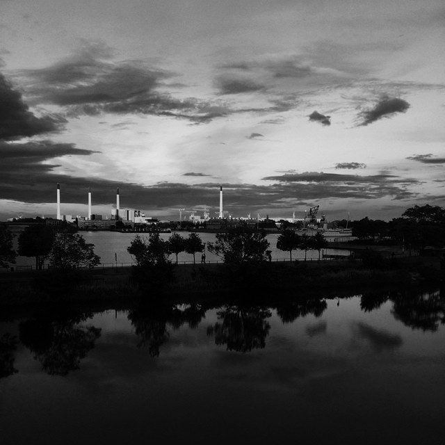 #copenhagen #docks #powerstation #clouds #reflections #blackandwhite #vscocam