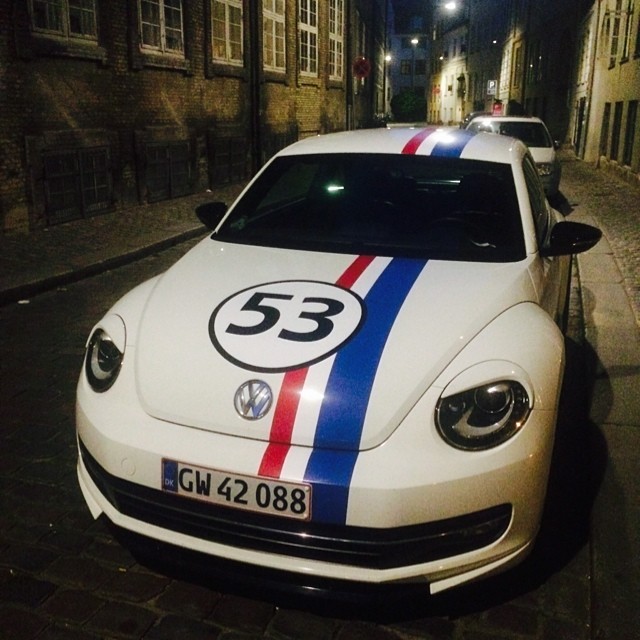 The #lovebug is all grown up and living in #copenhagen - #vwbeetle #herbie