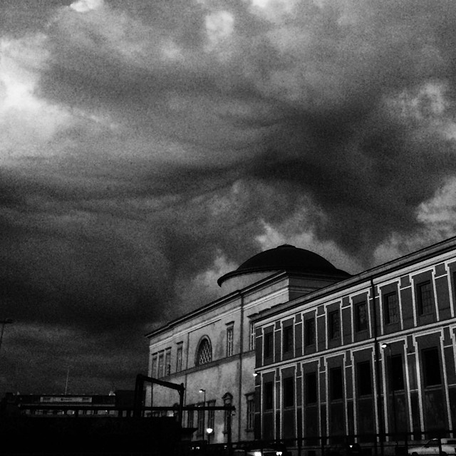 #ghostbuster moment over #copenhagen - #ominous #sky #clouds #supernatural things must be afoot - #blackandwhite #vscocam