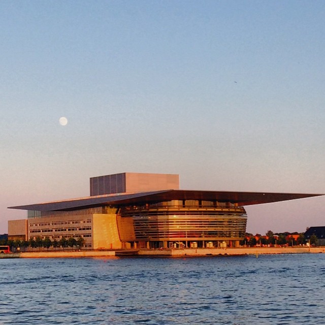 #moon over the #operahouse #copenhagen #summer