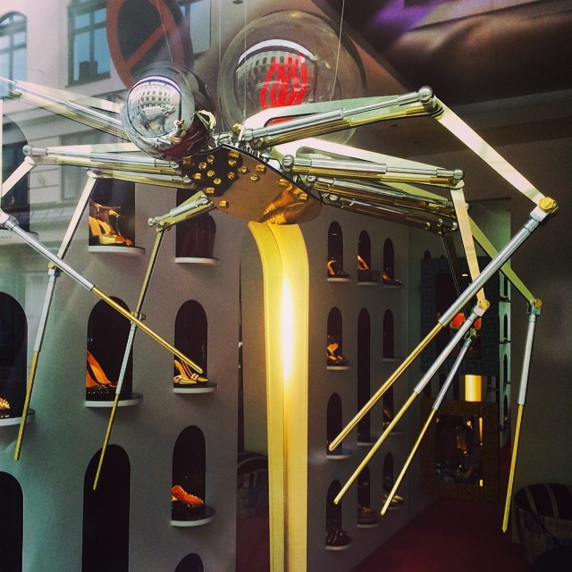 #steampunk #spider in #Louboutin #Copenhagen #shopart