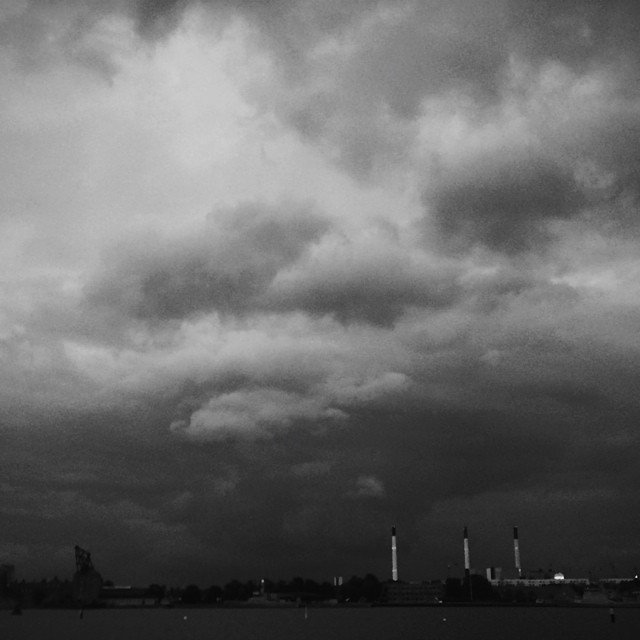 Here comes more #rain for #copenhagen - #sky #clouds #vscocam #vscogod #blackandwhite