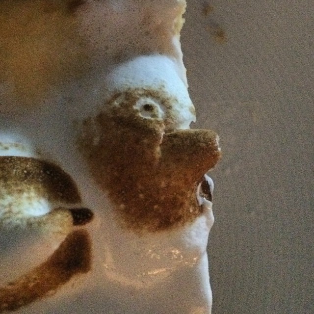 #iseefaces #pareidolia - but I'm still going to eat you! #lemonmeringuepie