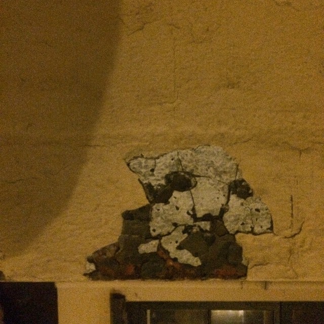 #iseefaces #pareidolia - this is just flaking plaster, not too #creepy