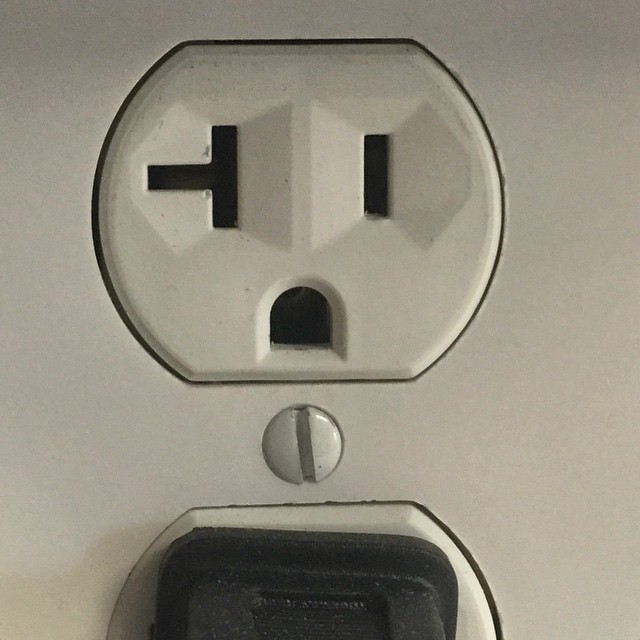 us plug sockets really aren't happy - #pareidolia #iseefaces