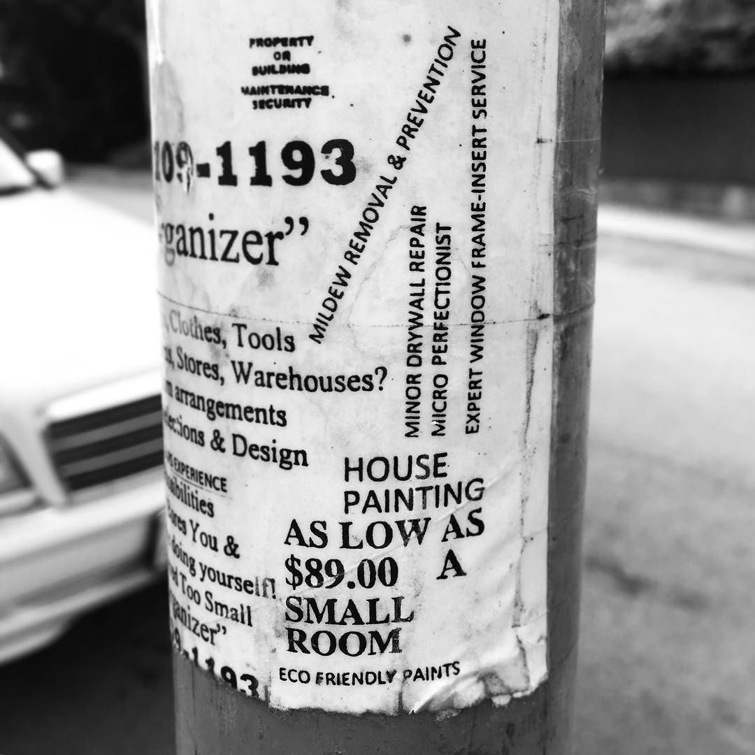 crazy #typography on this telephone post ad - #fanzine #graphicdesign #cutuptypeday