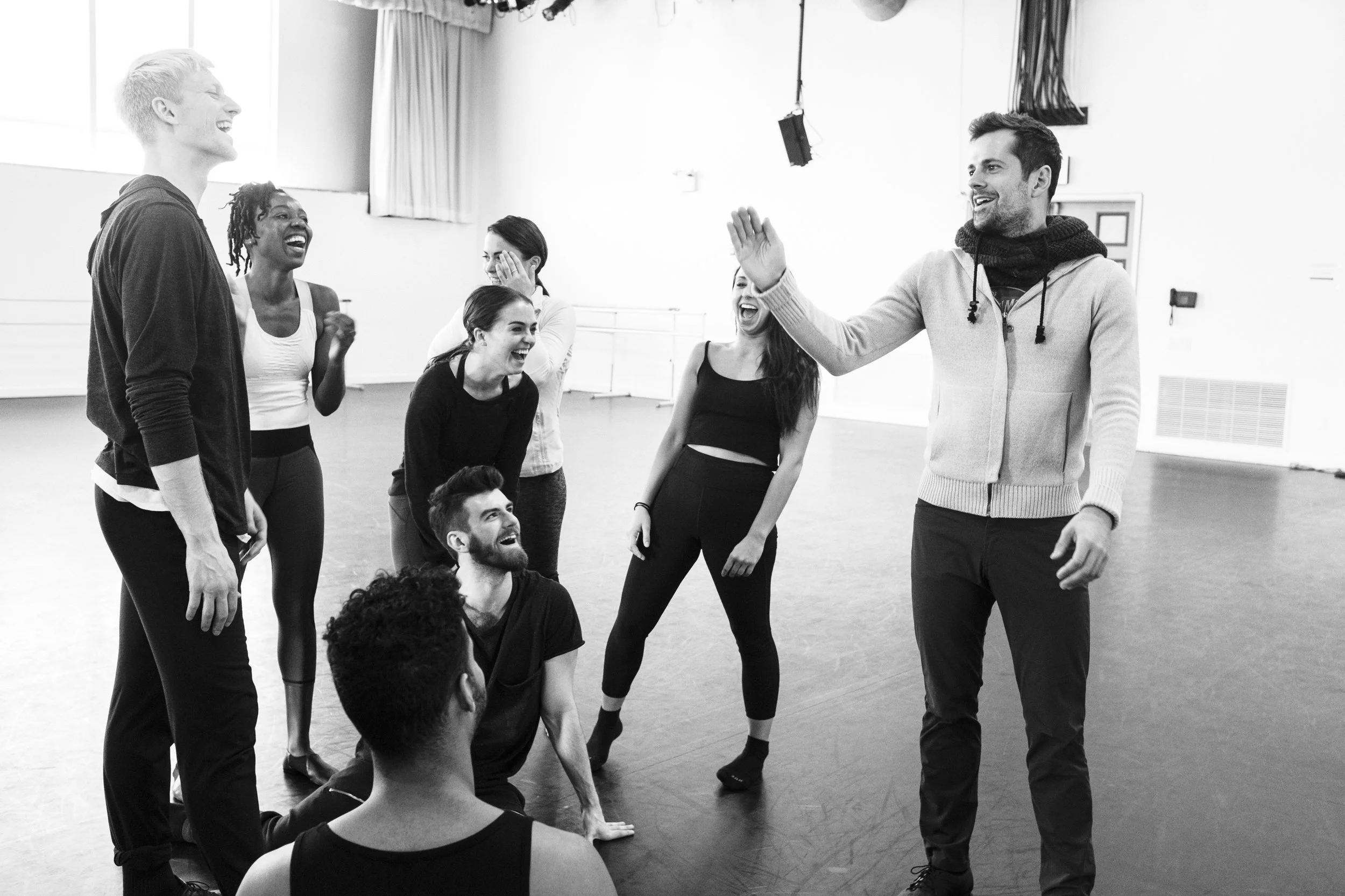 Robbie Fairchild rehearsing with Dance Lab New York