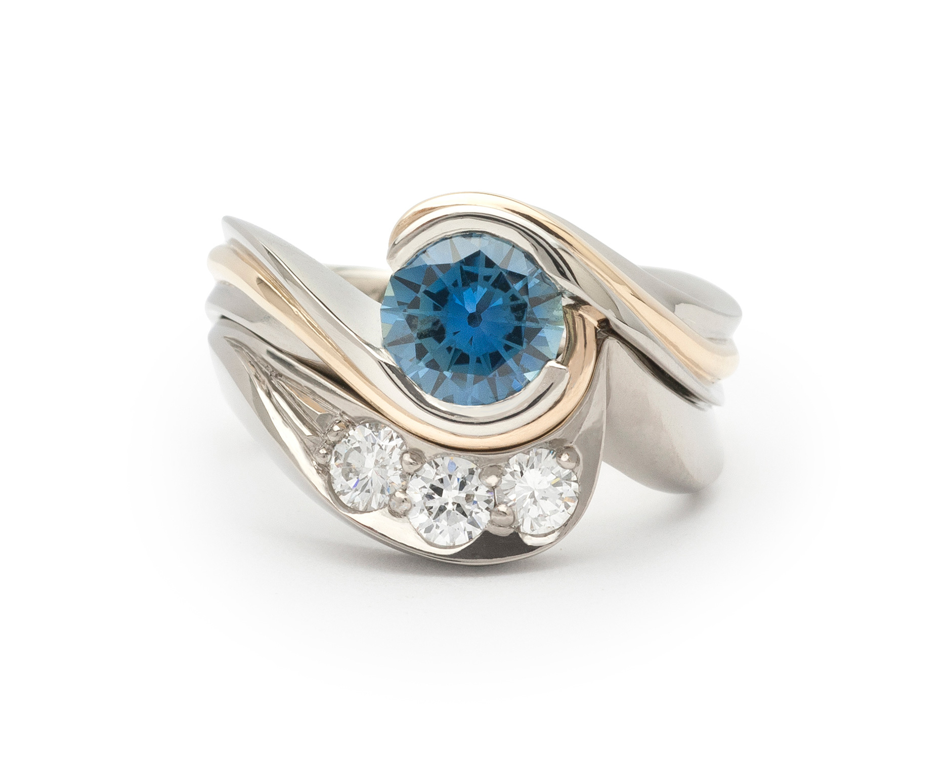 Sapphire & Diamond Wedding Set