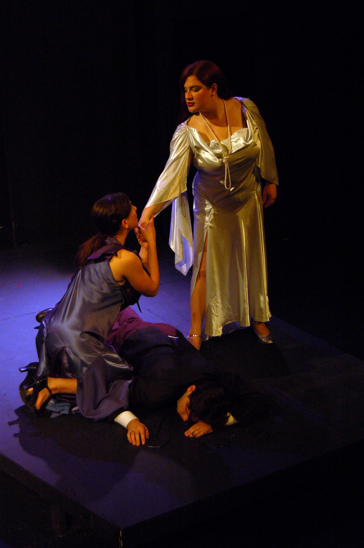    Sarah Chaney (Lavinia), Ellery Schaar (Tamora).  
 Scenic Design by Javier Rodriguez, Costume Design by Ben Randle, Dresses by Mr. David, Lighting Design by Nick Brandon  