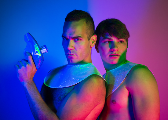 Publicity Image, Devil Boys From Beyond, 2014 - New Conservatory Theatre Center Photography by Lois Tema. Art Direction by Ben Randle.