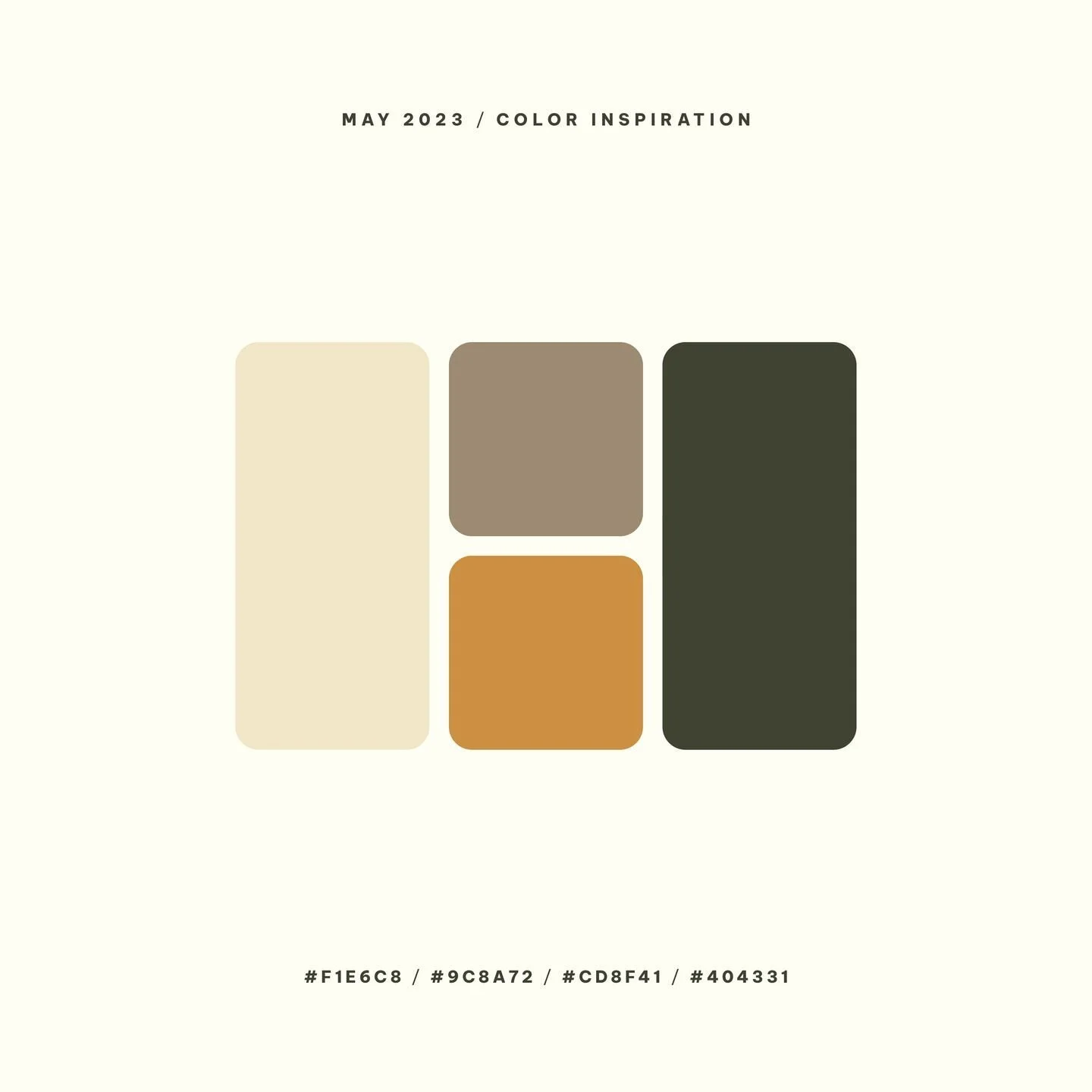 Your May dose of color inspiration.
.
.
.
.
.
.
#DesignInspiration #ColorPalettes #GraphicDesign #ColorSchemes #CreativeDesign #WebDesign #DigitalDesign #UI #UX #BrandIdentity #ColorTheory