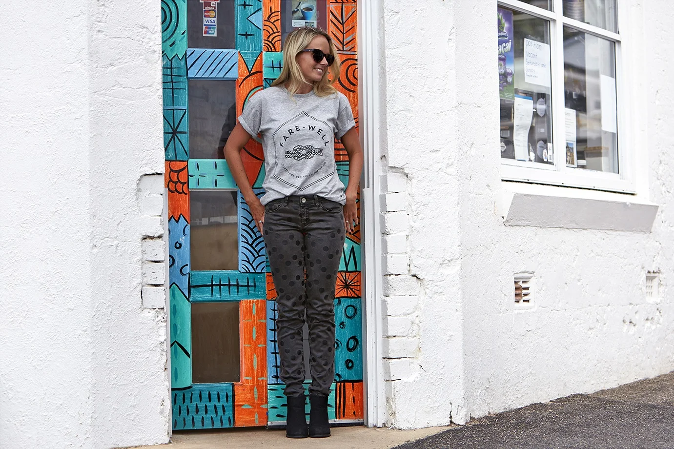 Hold Fast Tee by Fare Well Co Poke-a-dot Jeans by Haikure Gypsy Eyes Sunglasses by Oscar Wylee