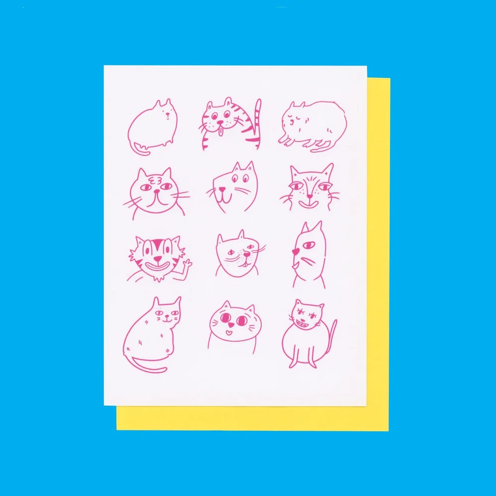 CATS blank greeting card Emily Wallace CATS blank greeting card Emily Wallace