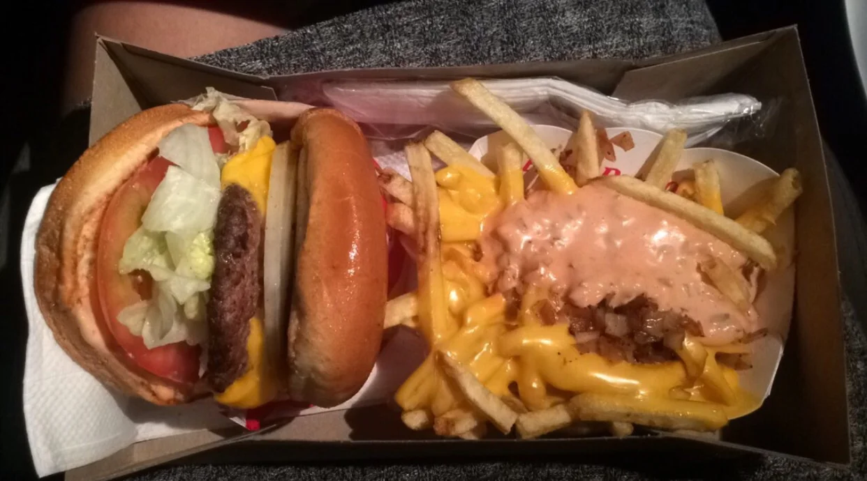 Ended my night with IN N OUT Burger (animal style fries)
