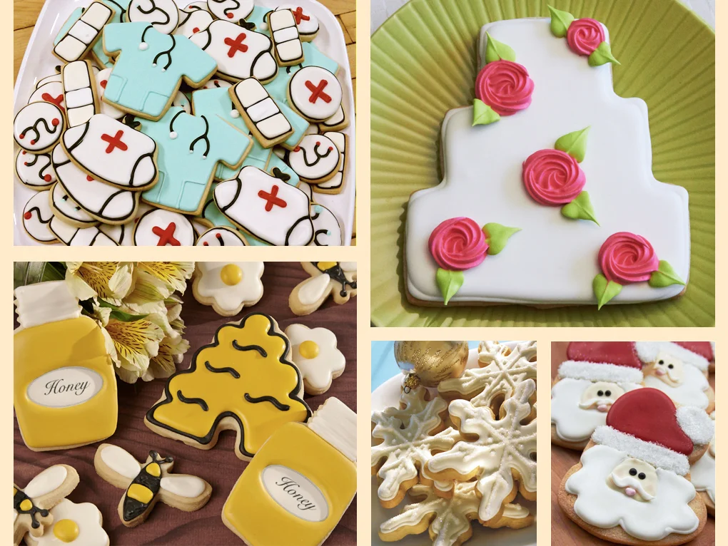 006_medical_wedding cake_bee hive_christmas_santa cookies.jpg