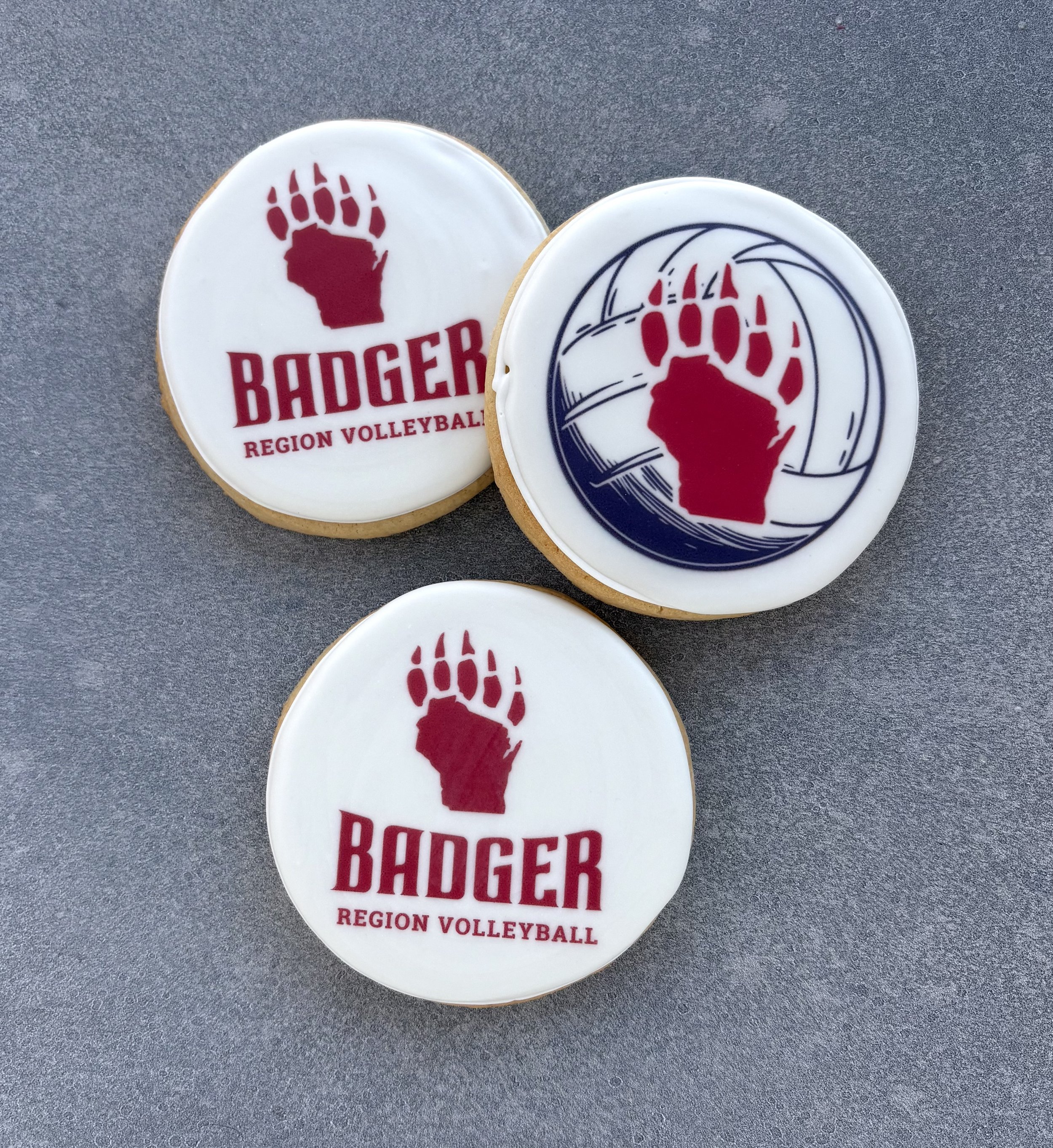 Baird Center volleyball custom cookies