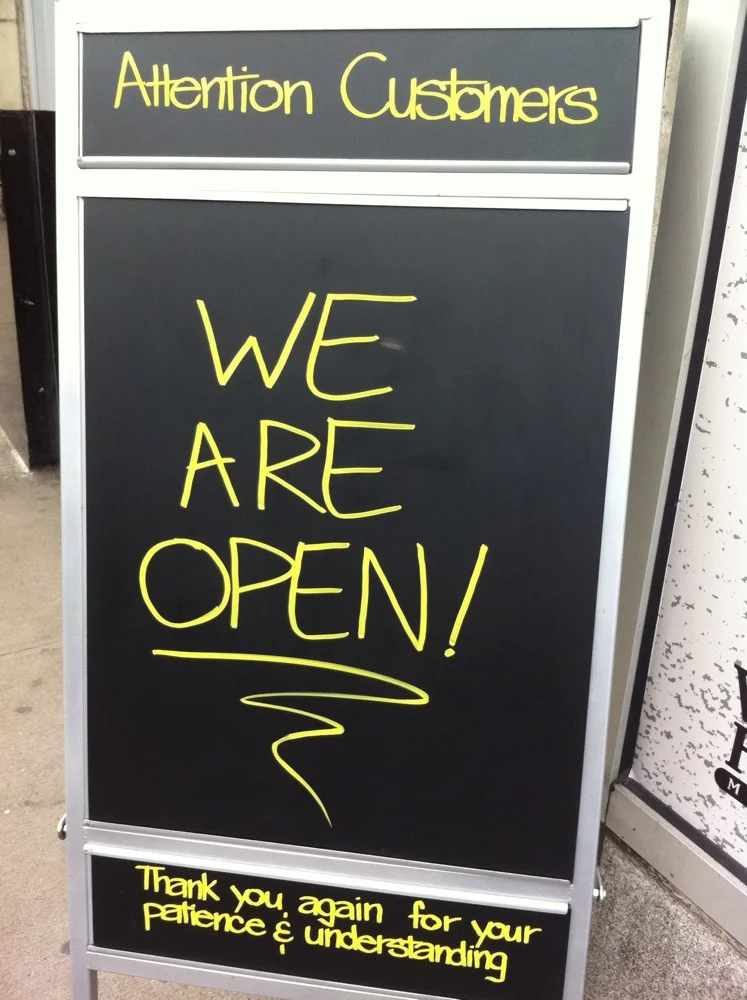 The power came on and so did my television. I saw for the first time how devastated some areas are following Sandy. That's unimaginable to me. I'm luckier than I knew. I spent most of the day catching up. Businesses seemed to spring open immediately…