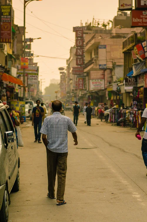 The quieter Main Bazaar in the morning