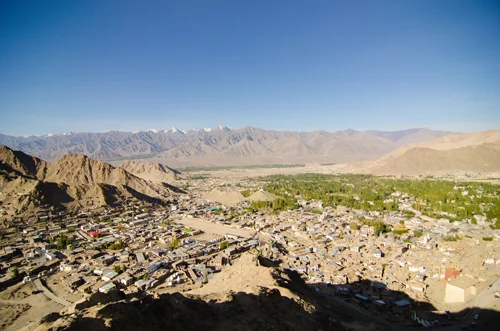 View of Leh from the top of Tsemo ridge