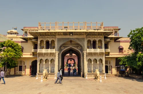 Inside the public area of the City Palace. This gate leads to the (once) private courtyard.