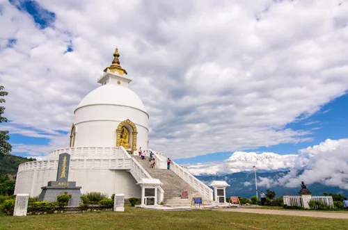 World Peace Pagoda (built by the same Japanese Buddhist who built Shanti Stupa in Leh)