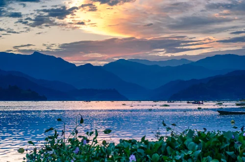 Sunset over Phewa Lake