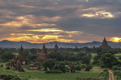 Sunset over Bagan