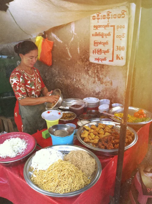 Samosa salad stall