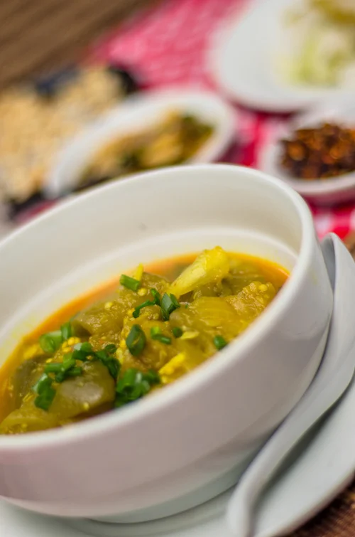 The bloody stunning aubergine curry at Be Kind to Animals: The Moon in Bagan.