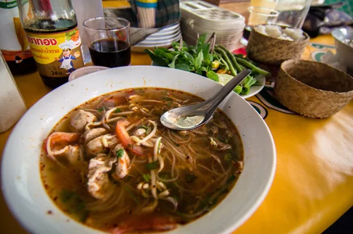 The glorious noodle soup that we had for lunch