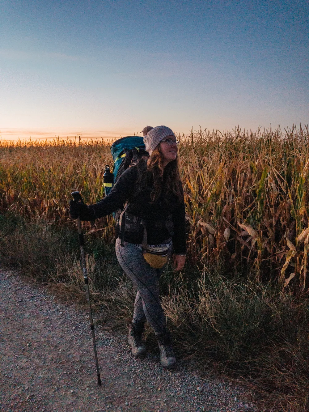 Beautiful sunrise the morning we left Hospital de Orbigo