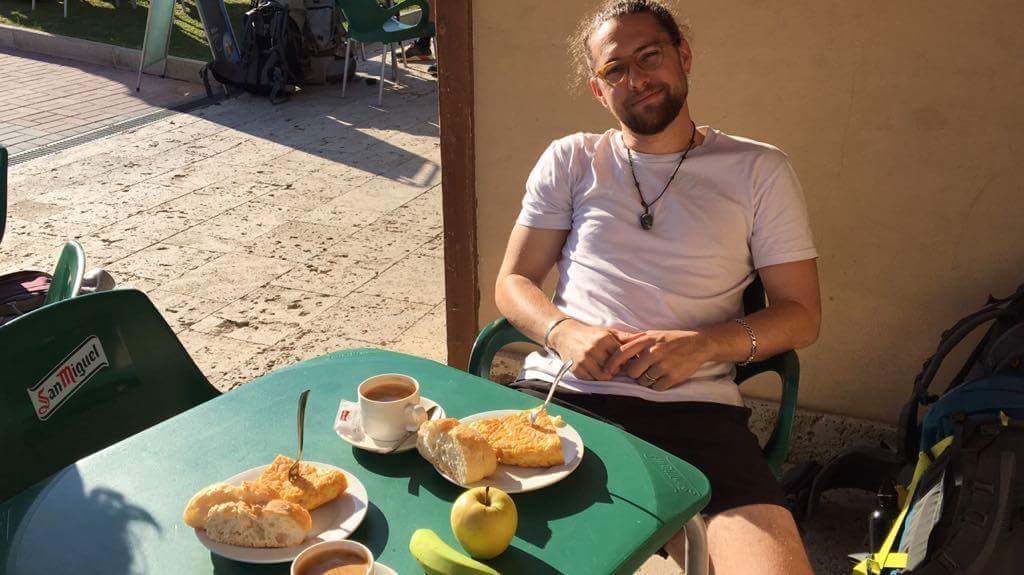 One of our many mid-morning stops for coffee and tortilla de patatas