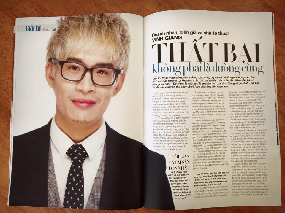 Well Well... Looki here... My friend Vinh and his stunning headshot in a Magazine. I love seeing my work like this. Great job guys and a massive congrats to Vinh and his team! Well done!