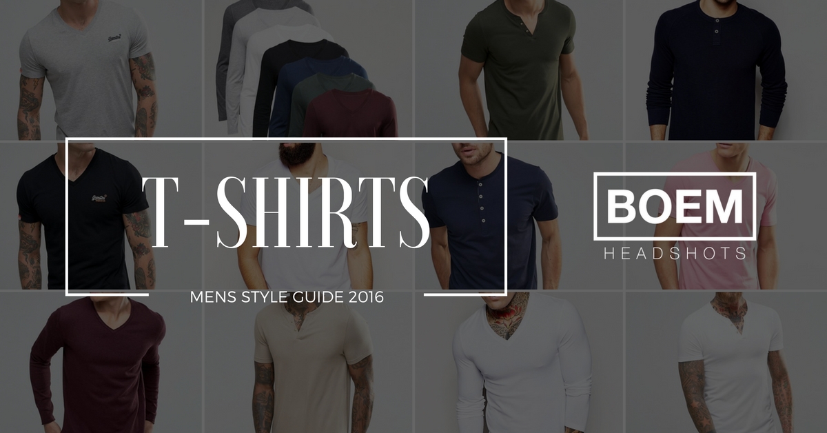 A great t-shirt is the foundation of a great headshot wardrobe, get it right and the rest is easy. Images found on ASOS.com