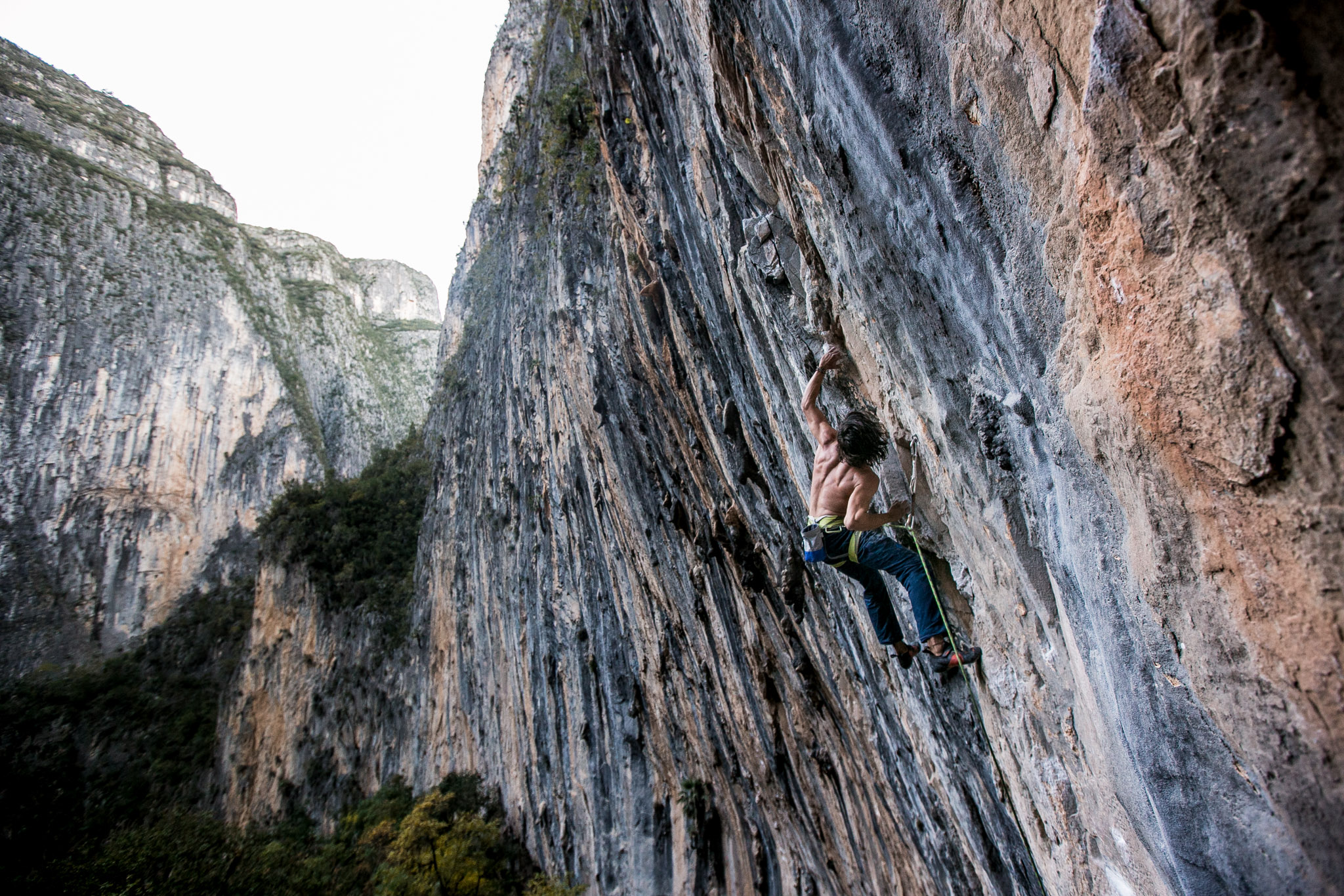 Fer on his send go of Dante's Inferno, 5.13d, at El Salto.